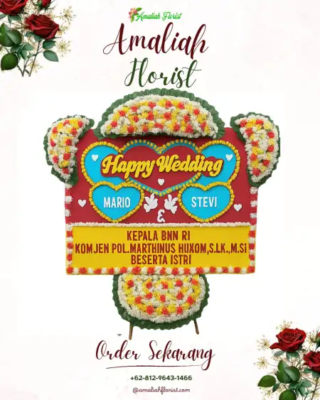 Papan Bunga Pernikahan Dempelan